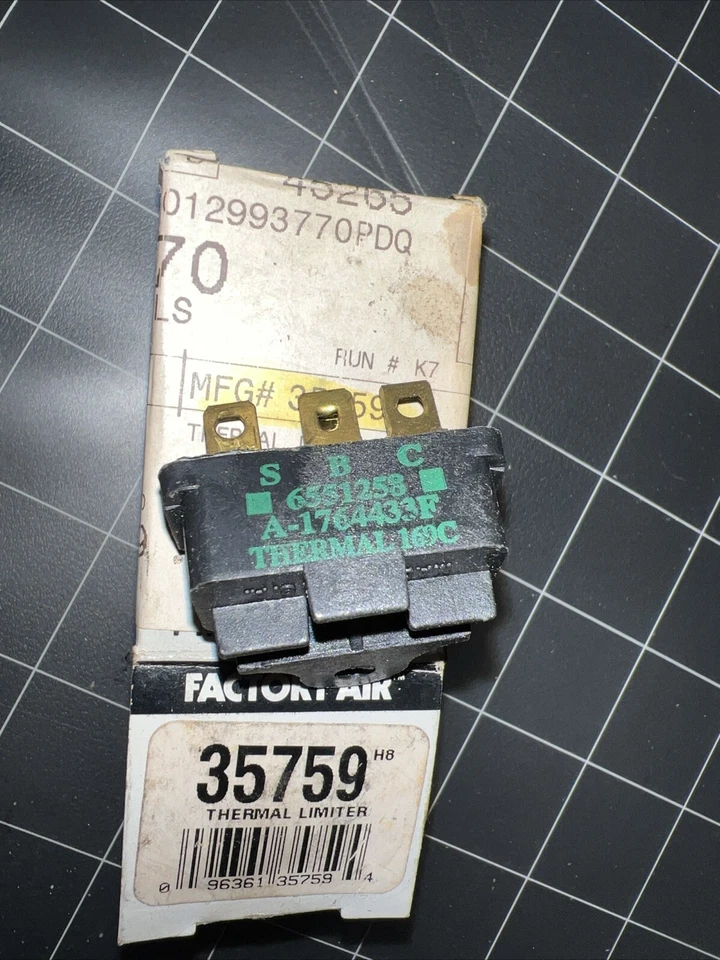 Interruptor limitador térmico Factory Air 35759 1 parte 6551258, hecho en 🇺🇸 F+S Foto 3 de 4