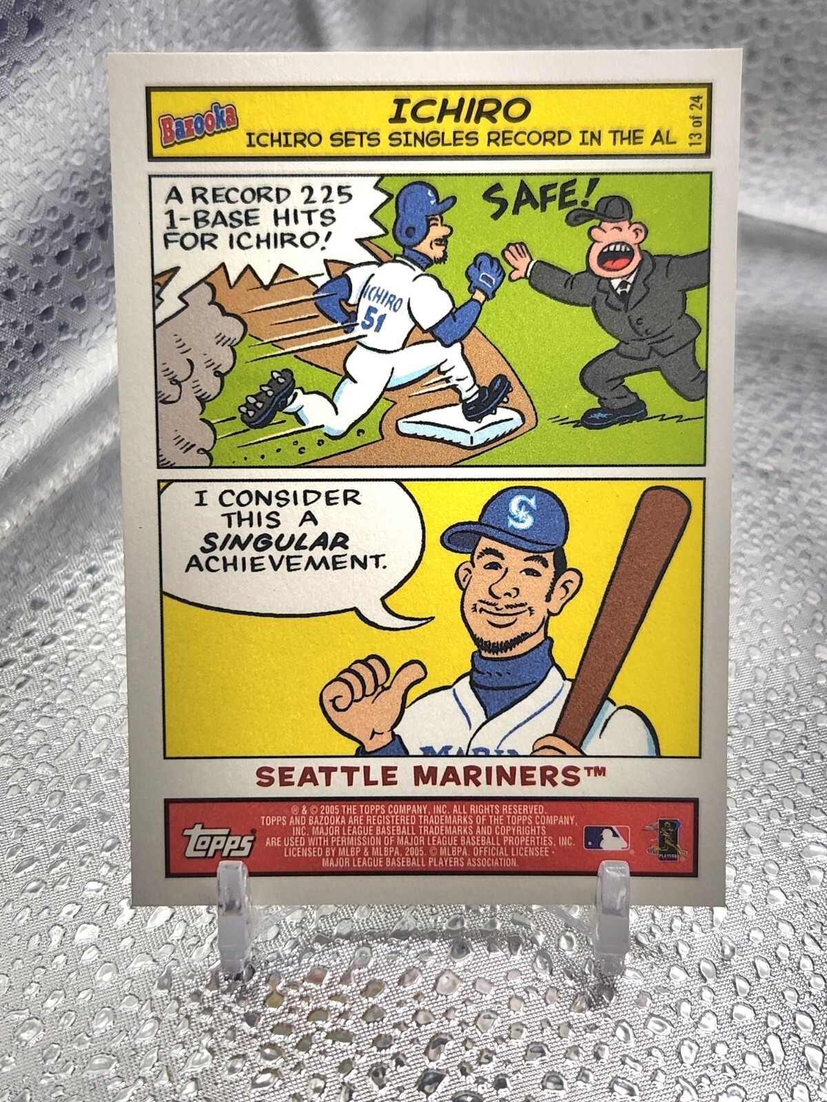 2005 Topps Bazooka Comics #13 Ichiro Suzuki Singles Record Seattle Mariners HOF 
