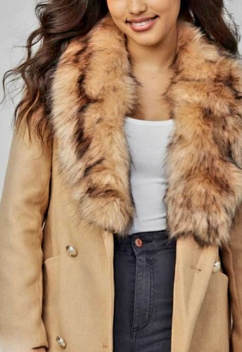 Guess Caia Milky Caramel Women's Parka Coat Size S - Picture 3 of 12