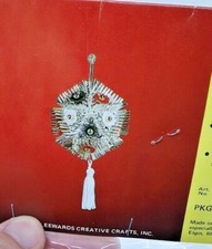 LeeWards SILVER GARDEN Multi Faceted Vintage Sequin Bead Christmas Ornament Kit