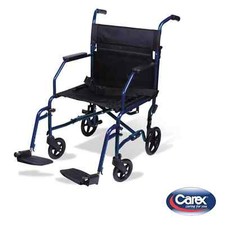 Carex Lightweight Transport Chair Blue