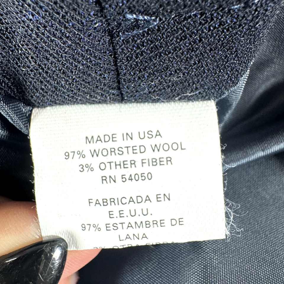 Vintage Lauren Ralph Lauren Worsted Wool Maxi Skirt Size 16 Navy Modest