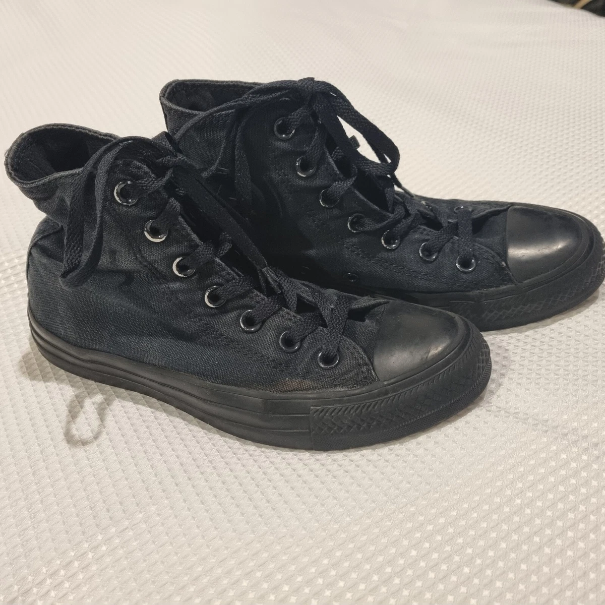 BLACK UNISEX CONVERSE HIGH TOPS MENS SIZE 5 LADIES SIZE 7 eBay