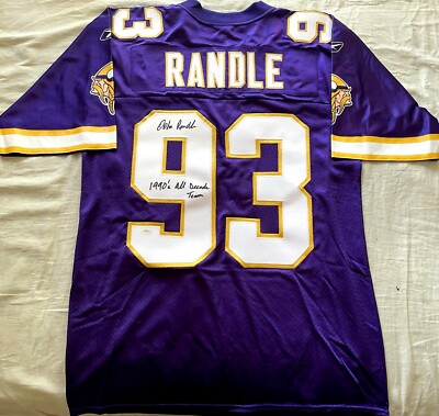 John Randle signed autographed Vikings Reebok jersey (inscribed All Decade Team)
