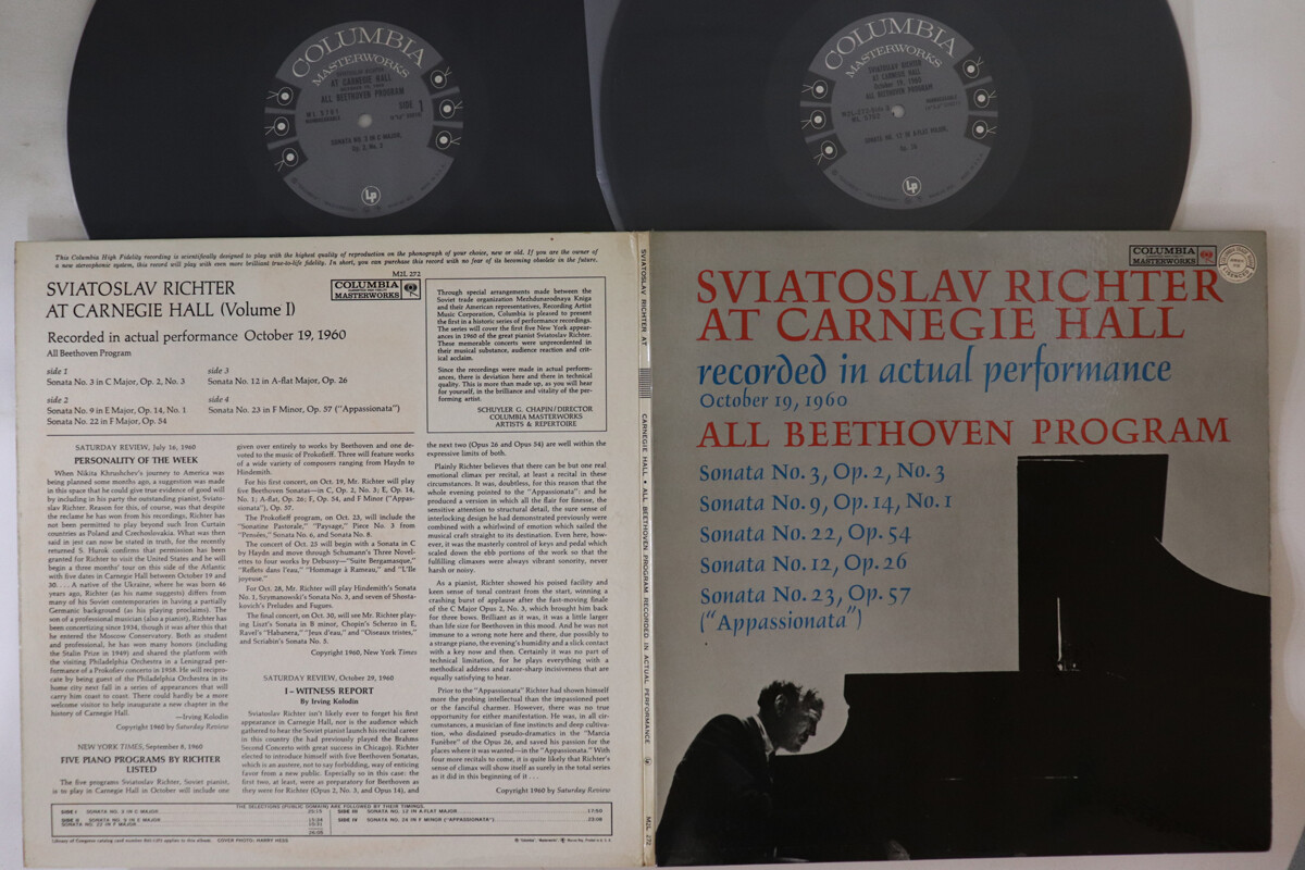 2LP Sviatoslav Richter Sviatoslav Richter At Carnegie M2L272