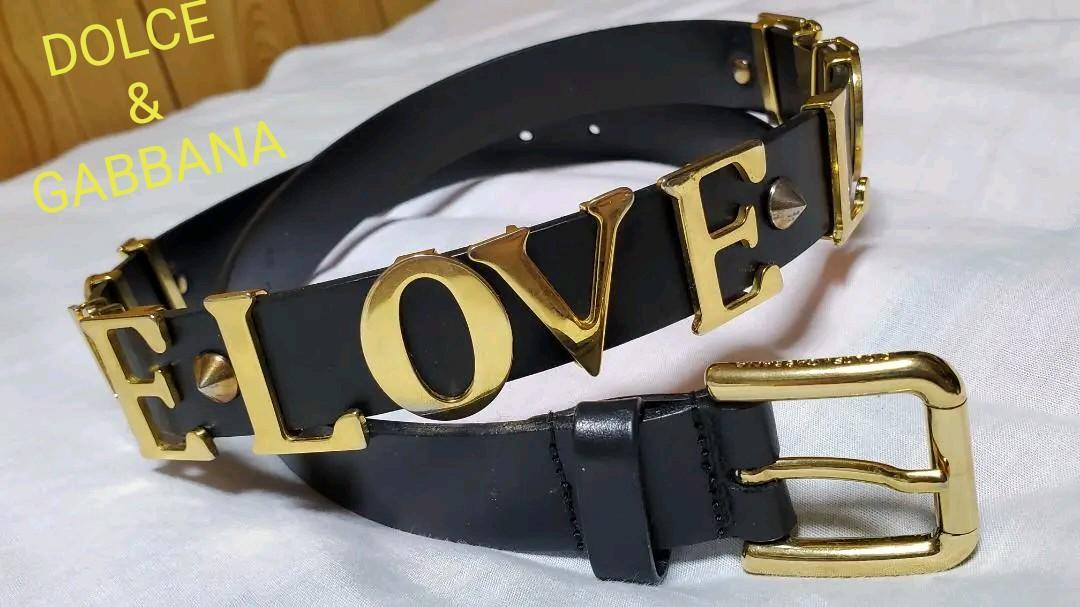 小物 D&G calligraphy logo buckle belt 0400016604919?wid=900