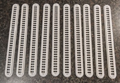 10x 175 mm Fenster Tür Außengitter Riesel Lüftungsschlitz Abdeckung weiß Kunststoff