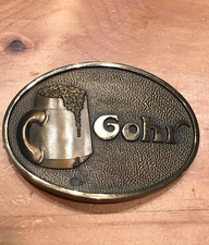 VINTAGE GOHR BEER BELT BUCKLE MADE BY JOSTENS