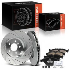 6x Front Drilled Rotors Ceramic Brake Pad For Bmw F10 535i 2011-2016 535d 640i