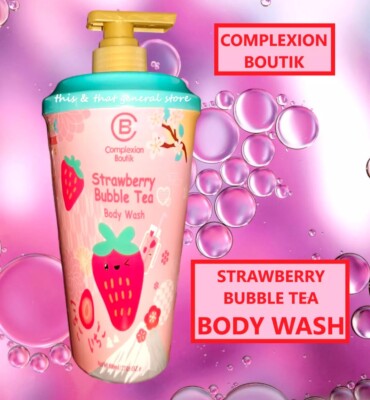 Complexion Boutik Strawberry Bubble Tea Body Wash With Real Strawberry Extract