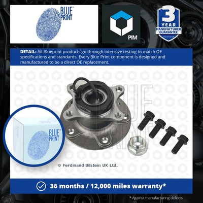 Wheel Bearing Kit fits FIAT SEDICI FY 1.9D Rear Left 06 to 11 D19AA Blue Print