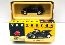 Vanguards VA2002 VW BEETLE CABRIOLET Black Scale 1:43