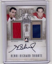 HENRI RICHARD JACQUES LAPERRIERE ITG Lord Stanley's Mug Jersey Auto Autograph 10