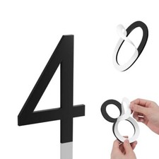 4 Inch House Numbers, Self-adhesive House Number Acrylic Modern House 4in No.4