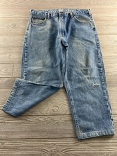 Carhartt Work Jeans Men's Blue Denim Classic Relaxed Fit Straight Leg sz Unknown