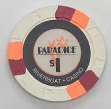 1999 Par-A-Dice - $1 Casino Chip - East Peoria IL - Paul-son H&C- Obsolete