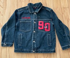 US POLO ASSN 1890 Kids Size 7 Blue Denim Jacket Trucker Style