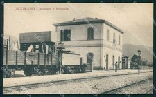 Firenze Dicomano Stazione RIFILATA cartolina KF2158
