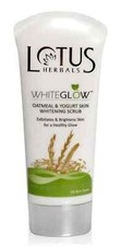 Lotus 100g White Oatmeal  Yogurt Skin Face Whitening  Brightening Scrub  New
