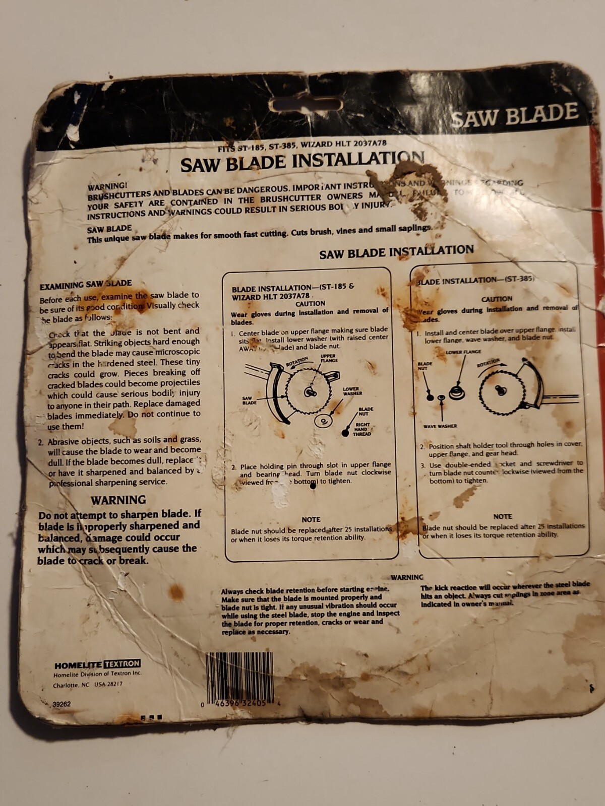 N.O.S. Homelite 8 in Saw Tooth brush cutter blade eBay