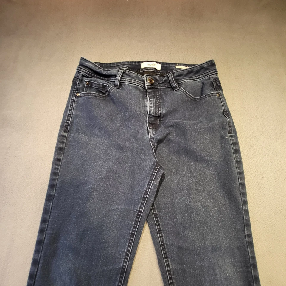 Jeans Angels para mujer talla 10 azul denim pierna cónica elásticos desgastados Foto 2 de 4