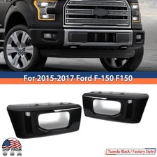 For 2015-2017 Ford F-150 F150 Tuxedo Black Front Bumper Face Bar End Side Cover