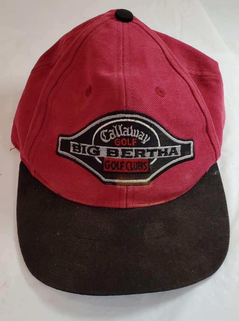 CALLAWAY GOLF BIG BERTHA Vtg 90s Red Strapback Hat Sports