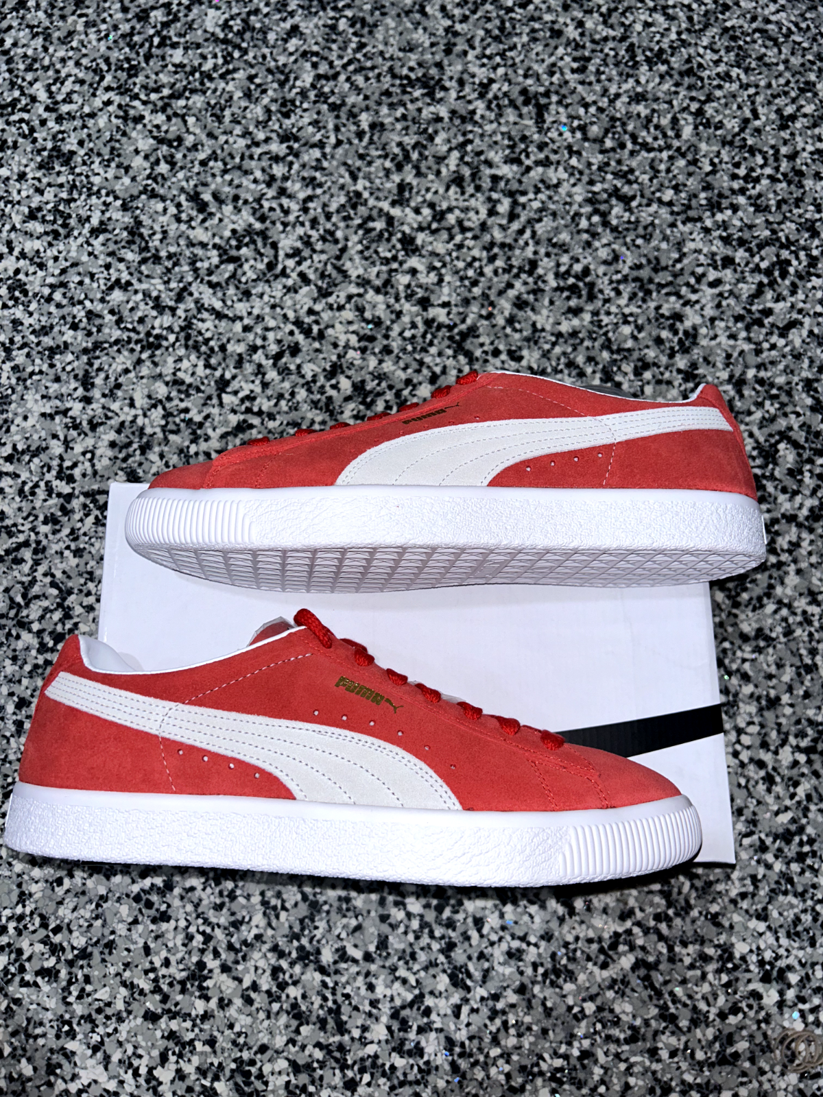 Puma Suede Vintage Red Men's Athletic Classic Low-Top Shoes 374921-06 Size 11