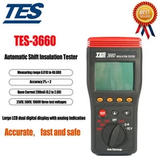 TES-3660 Autoranging Insulation Resistance Tester Meter New