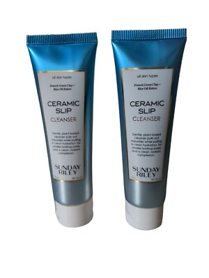 Sunday Riley~Ceramic Slip Cleanser~1 fl oz / 30ml each~Travel Sz~NWOB~Sealed~