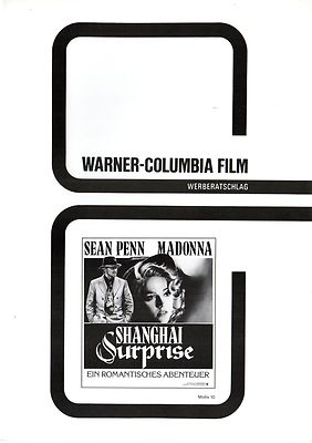 Shanghai Surprise Werberatschlag press kit Sean Penn, Madonna, Paul Freeman