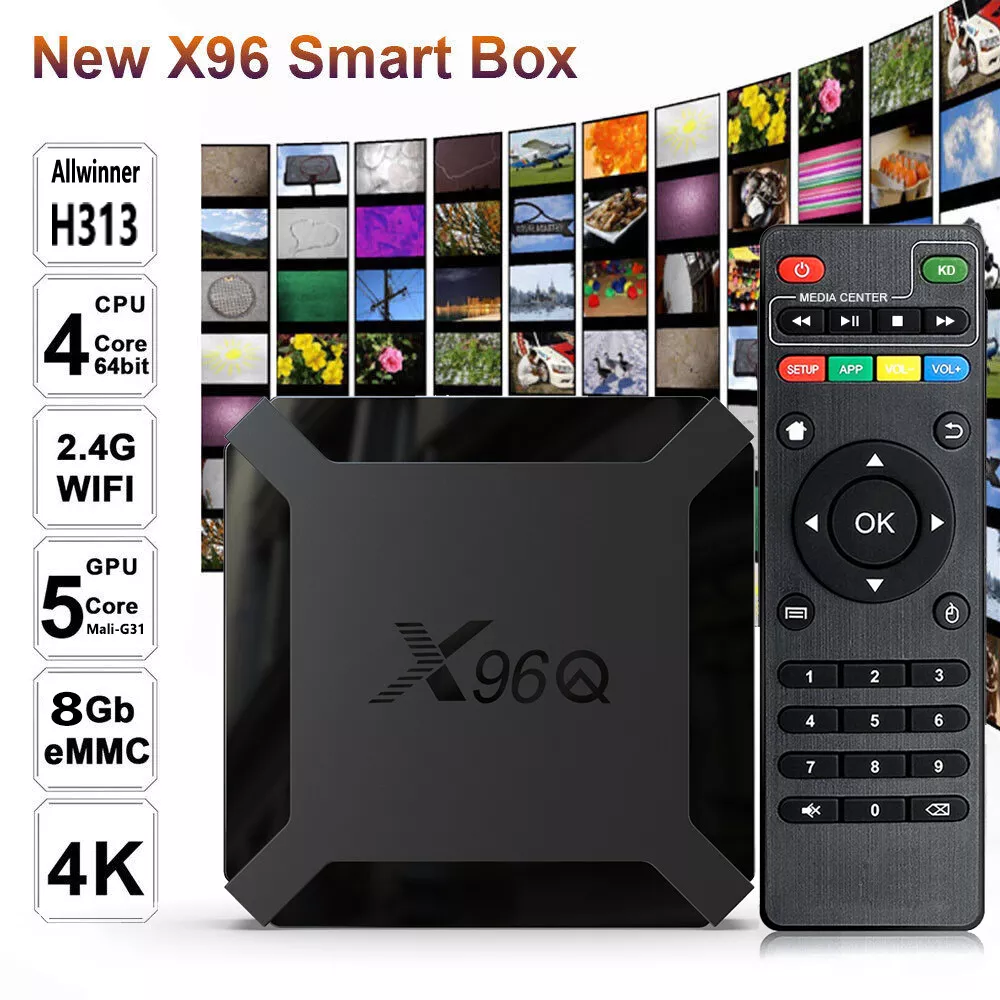 Android 10.0 TV Box X96Q Quad Core HD 4K Media Stream Player Mini PC 2.4G  WiFi