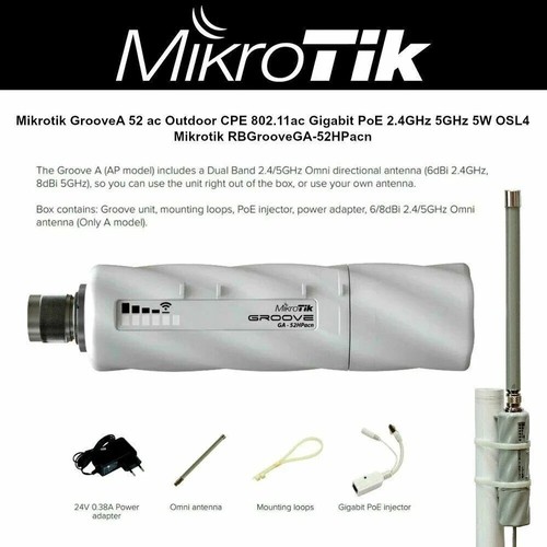 Mikrotik RBGrooveGA-52HPacn-US (USA) 2.4/5GHz AP/Backbone/CPE with Omni Antenna - 第 5/10 張圖片