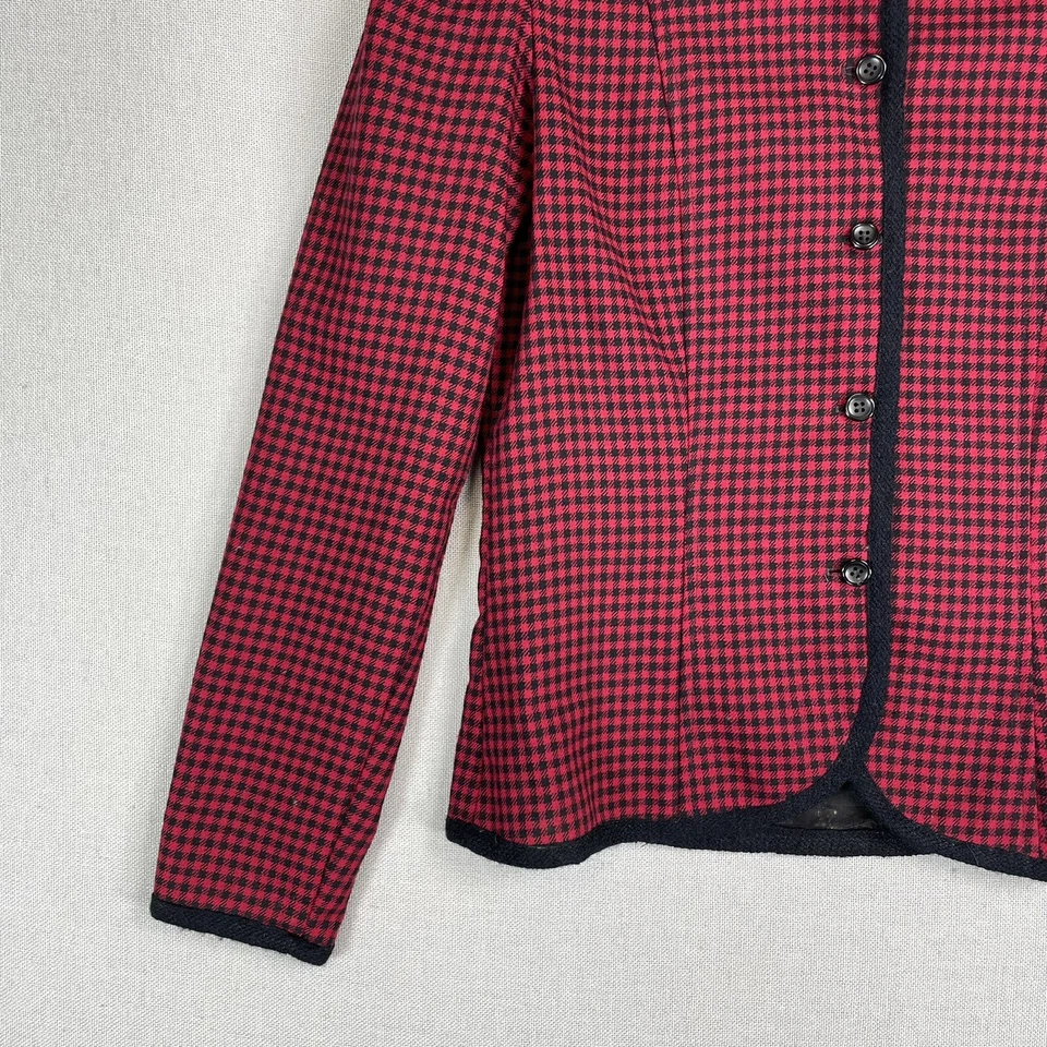 Chaqueta Blazer DE COLECCIÓN St. Gillian Kay Unger Lana Guinga Cuadros Mujeres Pequeña O23 Foto 3 de 4