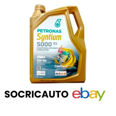 5 Litri Olio Petronas Syntium 5000 Xs 5W30 Syntethic C2 C3 FCA 955535-S3 NUOVO