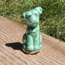Vintage Sylvac Miniature Green Dog / Terrier Tinies Dogs No 1400