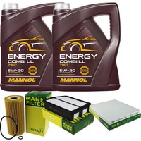 Inspektionspaket 10L Mannol Energy 5W-30 FüR KIA Sportage 2.0 Crdi AWD Hyundai
