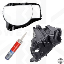 Headlight Repair Kit Lens + Back for Land Rover New Defender L663 90 110 LH Left