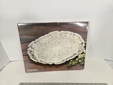Vintage International Silver Company Chippendale Tray – Silverplate – 15″ Ornate