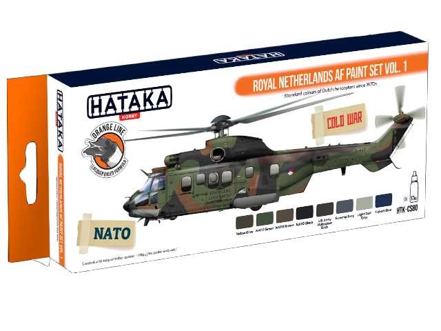 Hataka HTKCS80 8 x 17ml - Lacquer Paint Set - Royal Netherlands AF vol. 1
