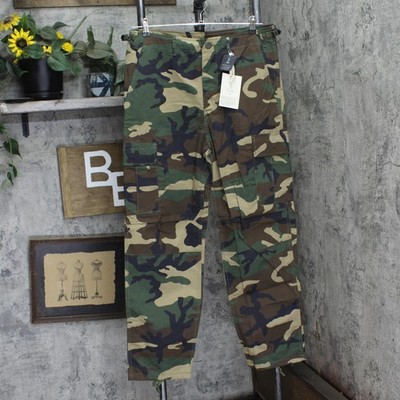 Urban Renewal Womens Cargo Military Straight Leg Pants Camo Green M