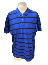polo ralph lauren polo shirt XL Mens Vintage Blue Black Short Sleeves