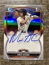 2023 Maui Ahuna Bowman Draft #CDA-MAH 1st Chrome Refractor  Auto /489 Giants