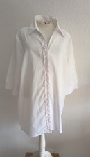Ulla Popken Damen Bluse Weiß, Größe 46/48