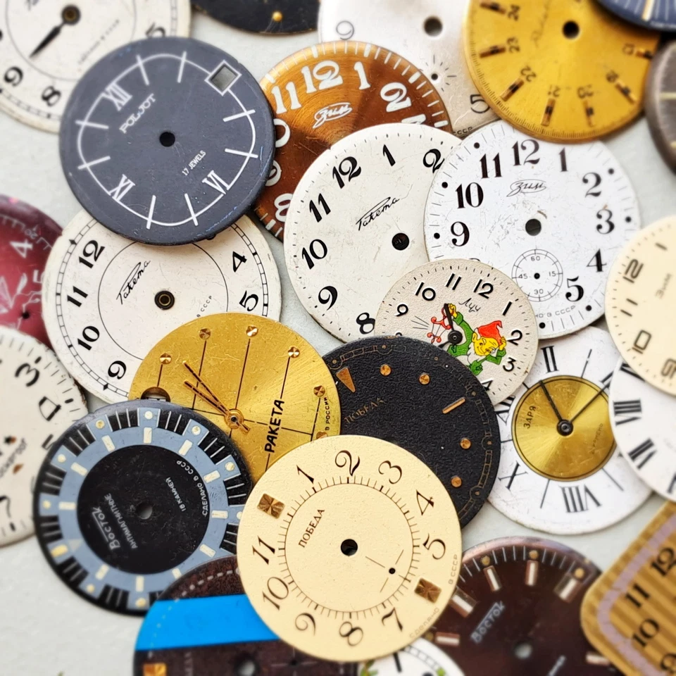 批量 35 件 复古 苏联表盘 – Pobeda、Raketa、Luch、Poljot、Molnija — 第 2/4 张图片