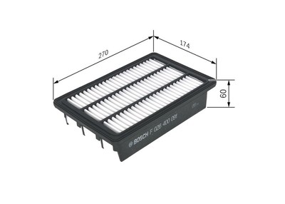 BOSCH F 026 400 091 Luftfilter für HYUNDAI