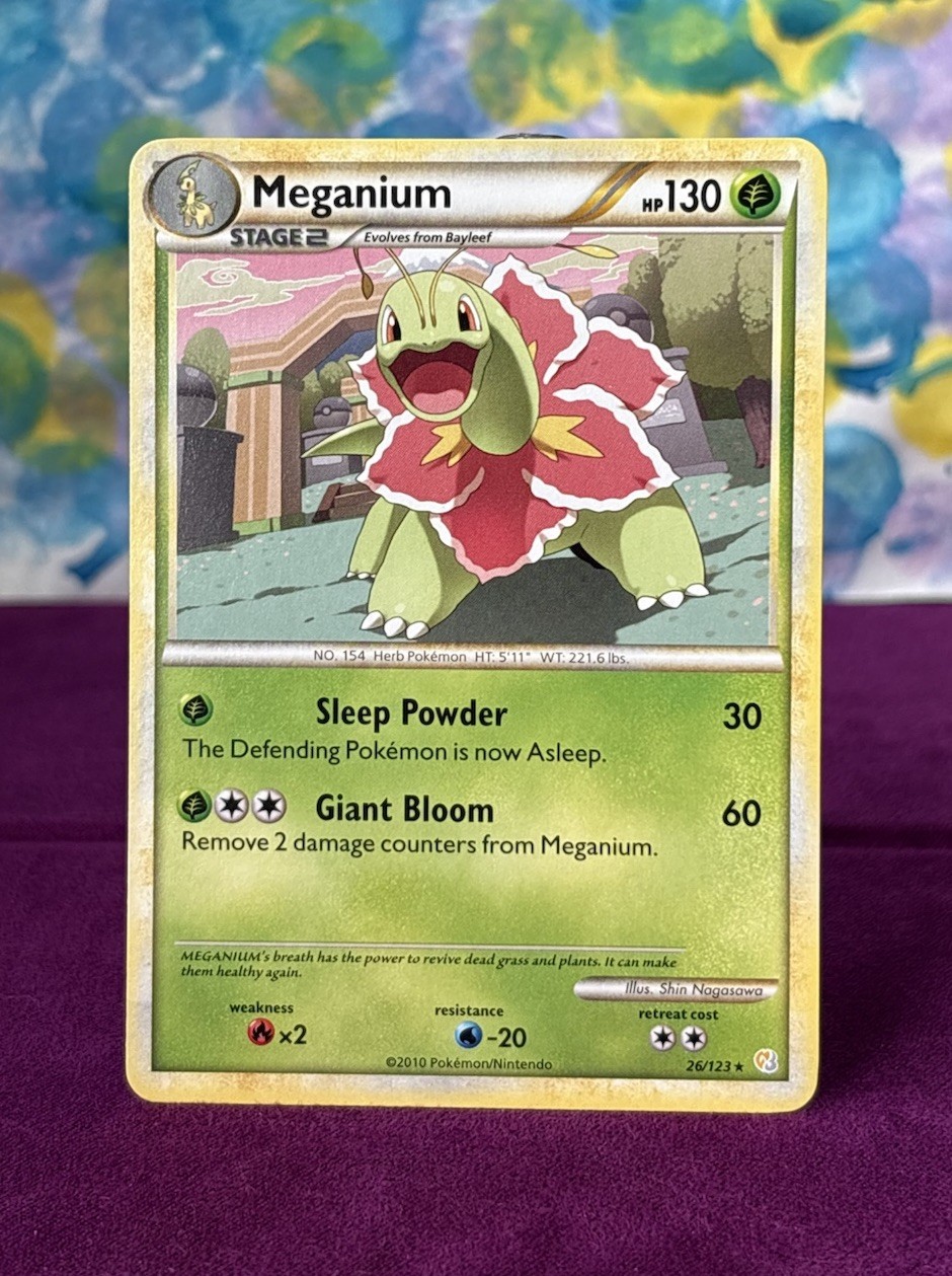 Pokémon TCG; Meganium 26/123 -HeartGold & Soul Silver - Regular NM