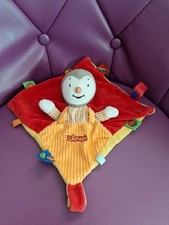  Doudou plat Tchoupi T'choupi NICOTOY SIMBA carré rouge orange attache tétine