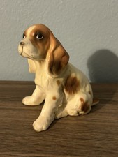 Vintage LEFTON Ceramic Dog Figurine SPRINGER SPANIEL JAPAN Porcelain