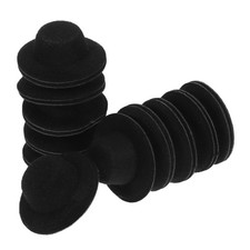 20Pcs Tiny Black Mini Hats for DIY Doll Decorations Soft Fabric Craft Supplies